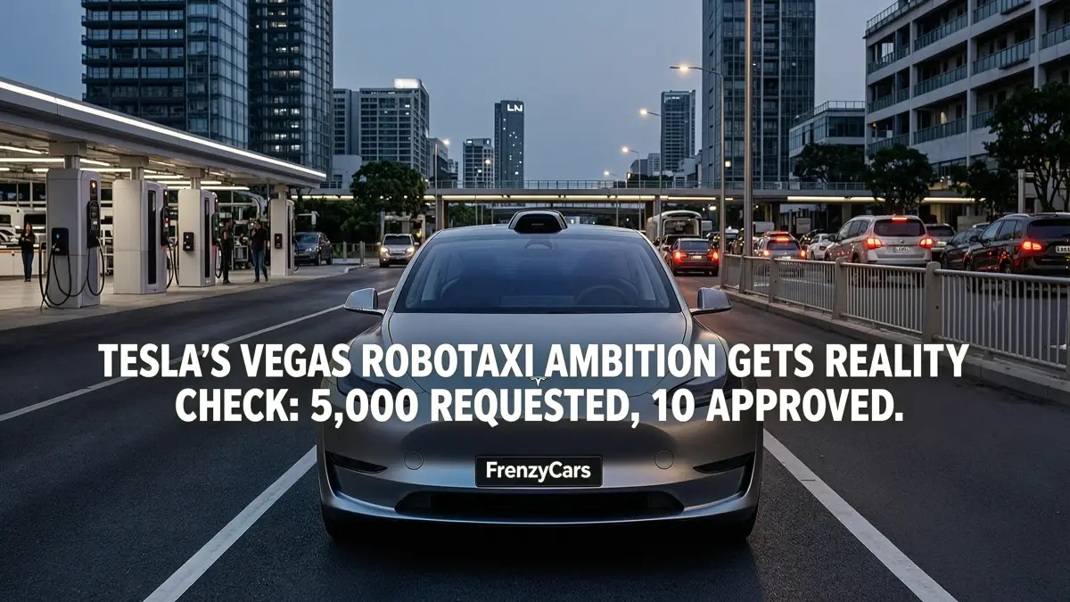 Tesla's Vegas Robotaxi Ambition Gets Reality Check: 5,000 Requested, 10 Approved
